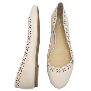 MICHAEL Michael Kors Thalia Ballet Flat Light Pink Leather Shoes Women’s Size 9